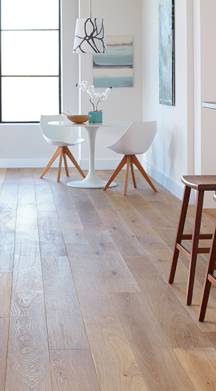 installed hardwood flooring in home